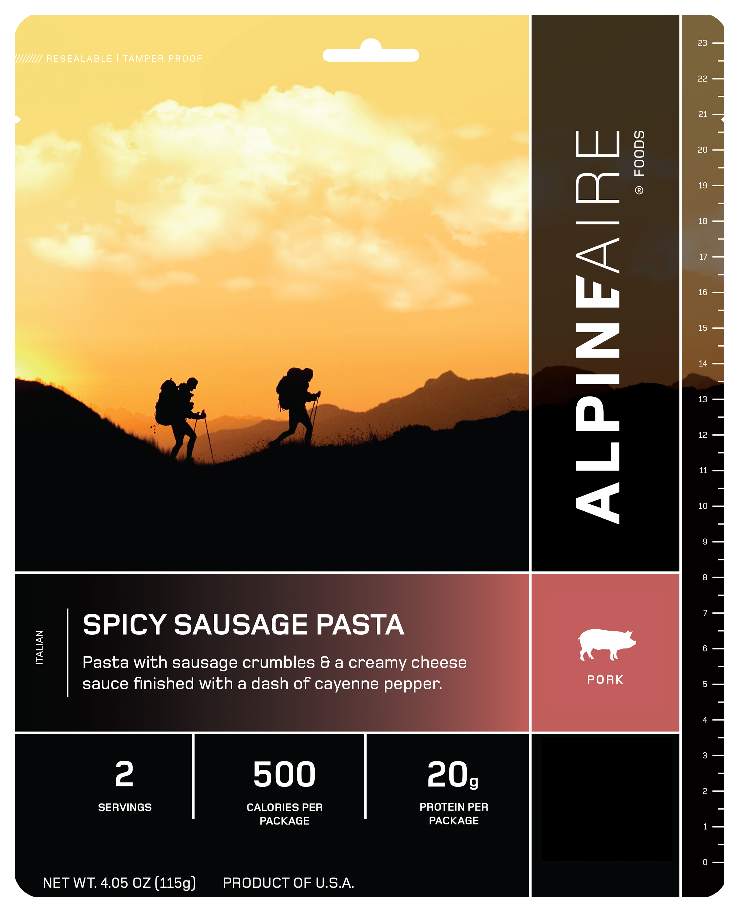 AlpineAire Foods Spicy Sausage Pasta Entree | Bass Pro Shops